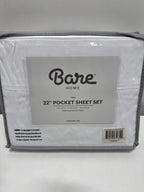 Bare Home Twin Sheet Set - Soft Microfiber- 22" Deep Pockets - College Dorm Size - Luxury 1800 Ultra