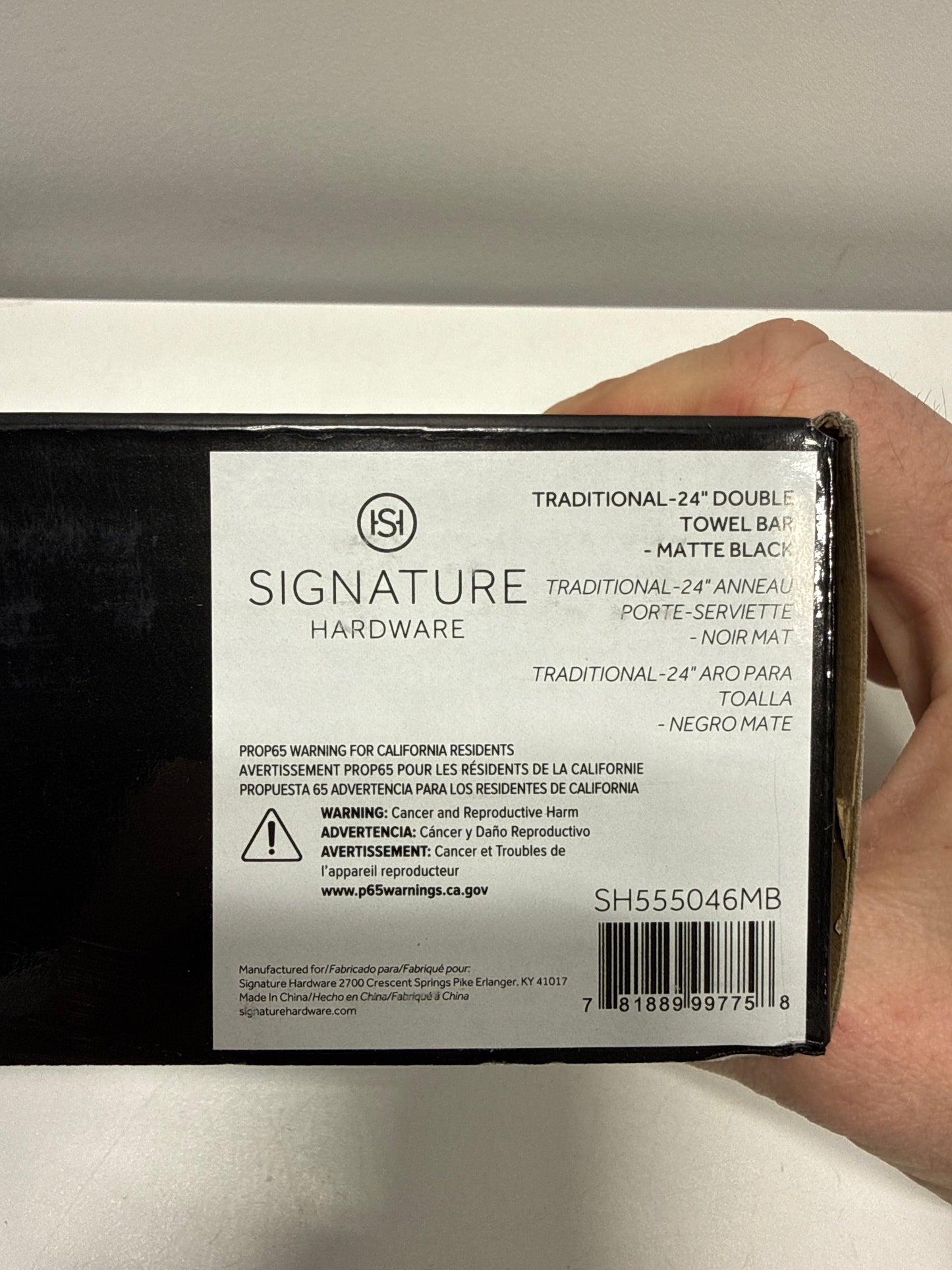 Signature Hardware 955107 Traditional 26-3/4" Towel Bar Matte Black