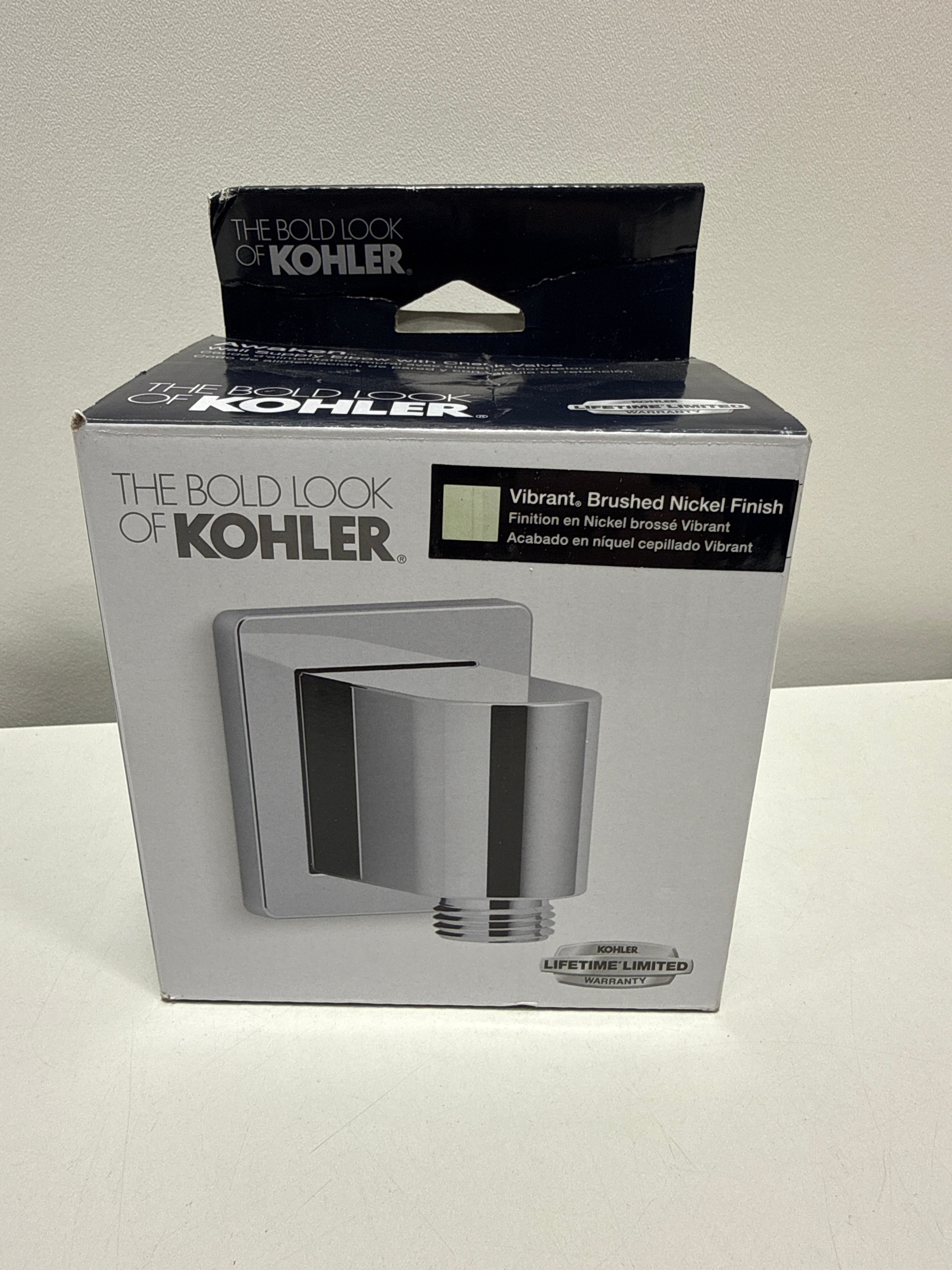 Kohler Awaken Wall-Mount Hand Shower Supply Elbow with Check Valve - *Plumbing