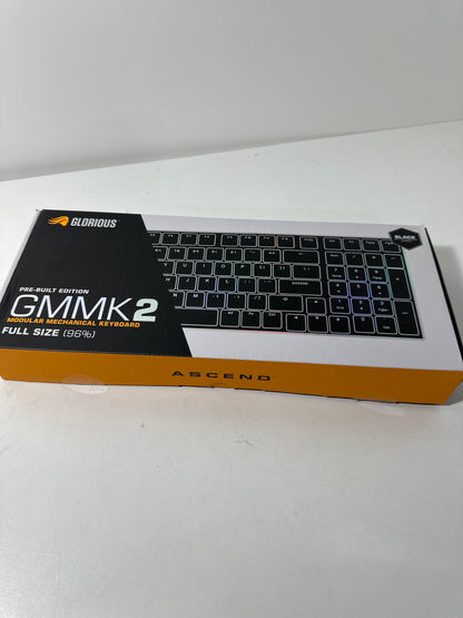 Glorious - GMMK 2 Prebuilt 96% Full Size Wired Mechanical Linear Switch Gaming Keyboard with Hotswappable Switches - Black