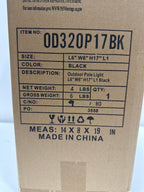 Elegant Lighting OD320P17 Cambria 17" Tall Post Light Black Outdoor Lighting Post