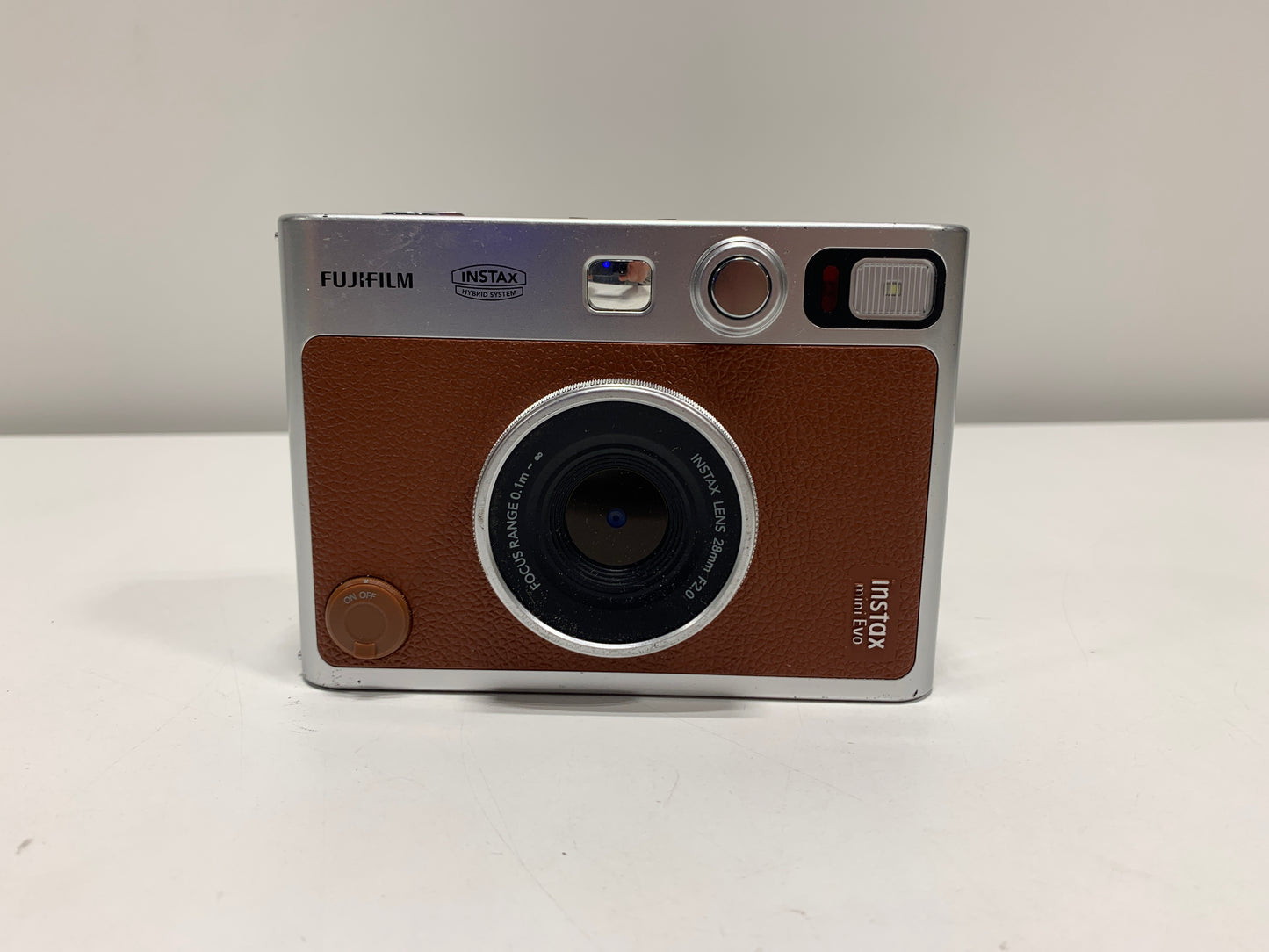 Used Defect Fujifilm Instax Mini Evo Instant Film Camera - Brown