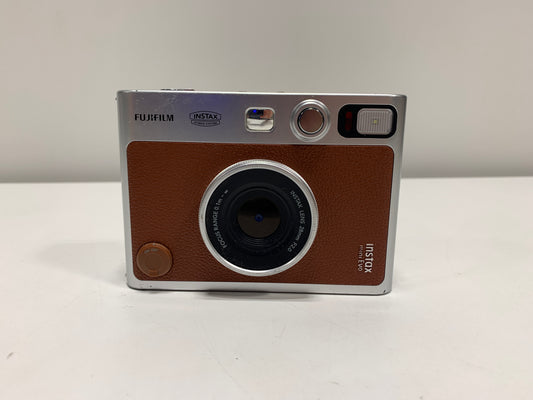 Used Defect Fujifilm Instax Mini Evo Instant Film Camera - Brown
