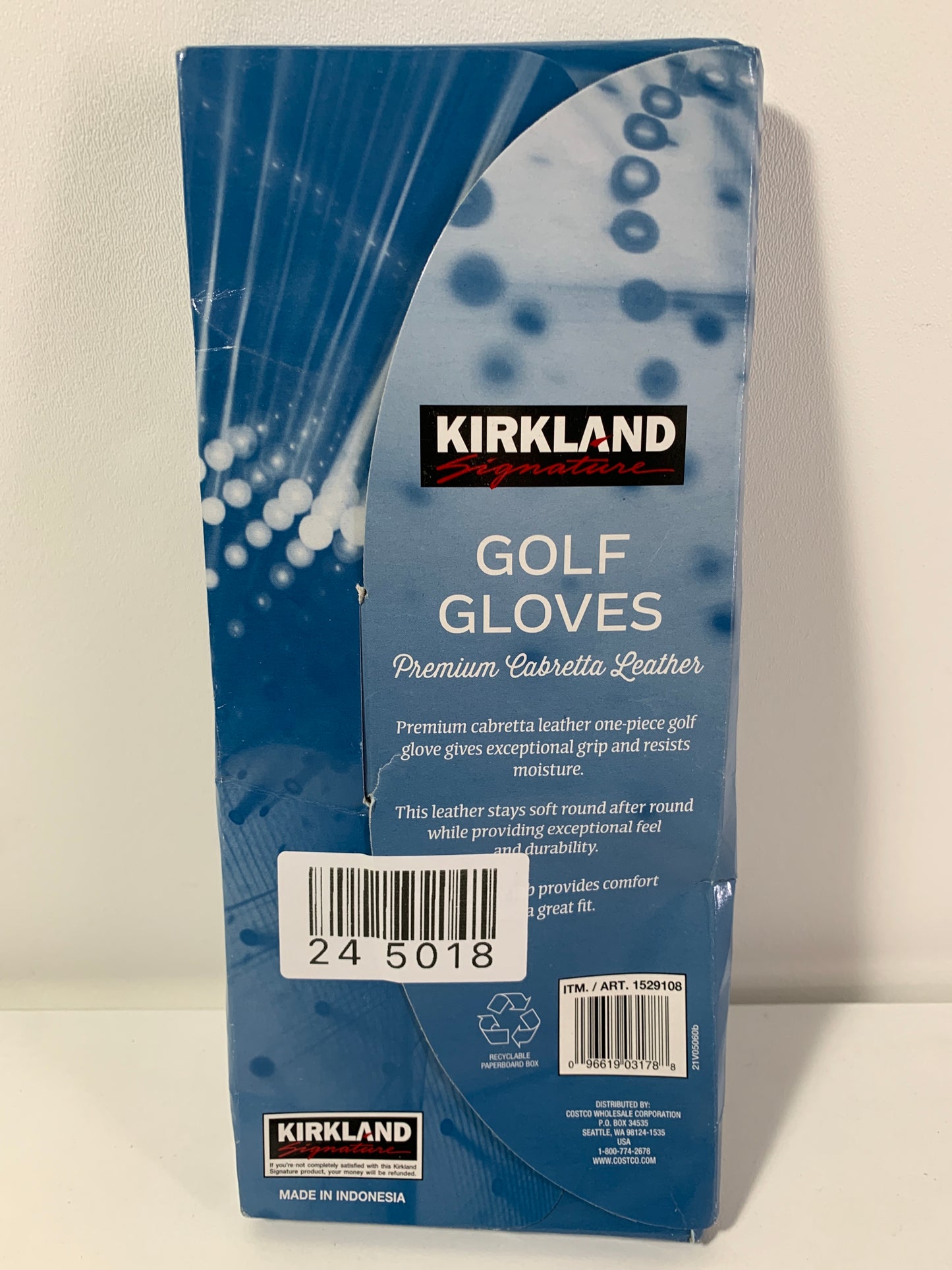 Kirkland Signature Men's 4 Pack Cabretta Leather Golf Gloves - Size XL Left Hand Golfer