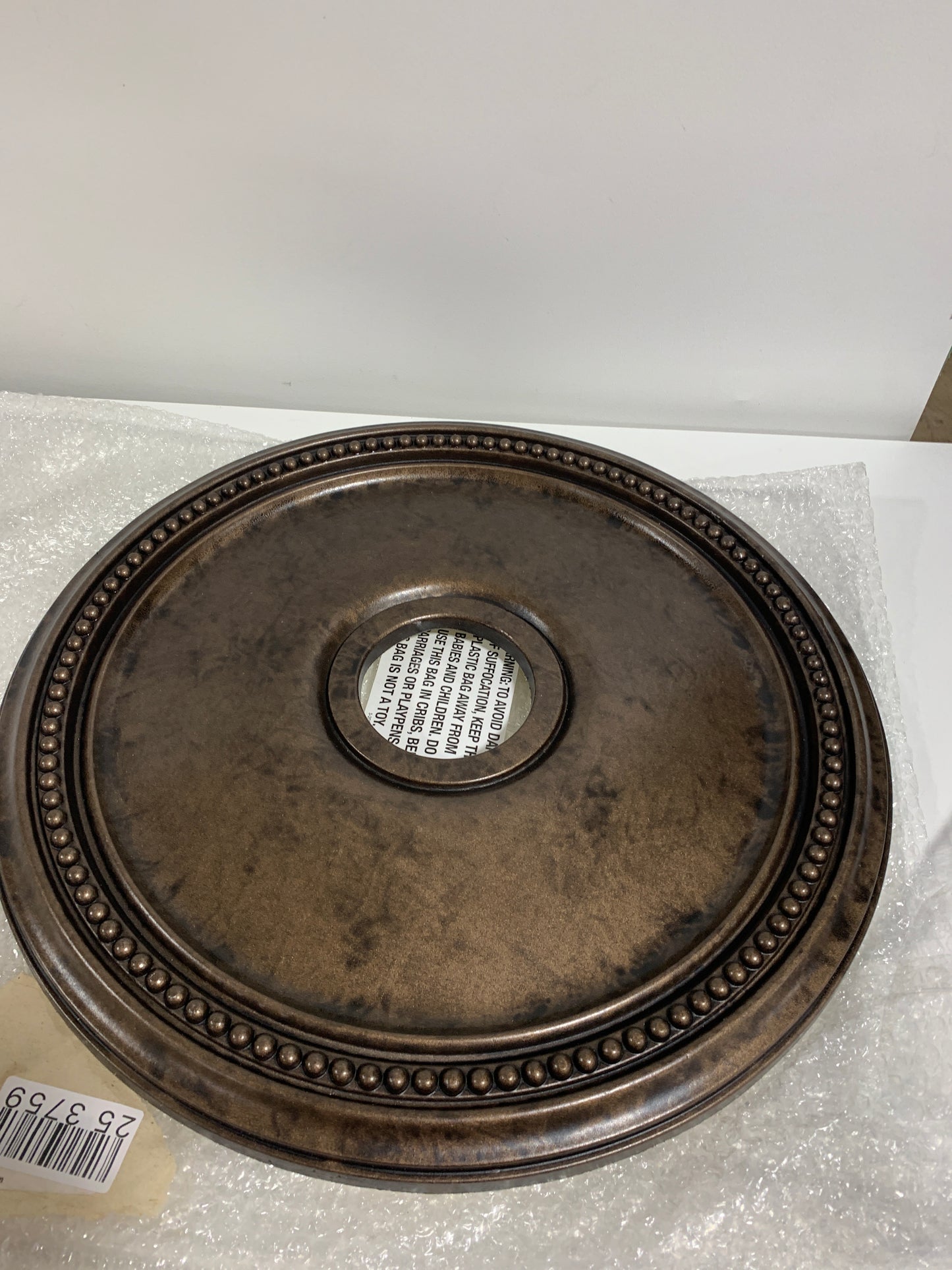 Ekena Millwork CM18DIRZS Diane Ceiling Medallion, 18"OD x 3 5/8"ID x 1 1/8"P, Hand-Painted Rubbed Bronze