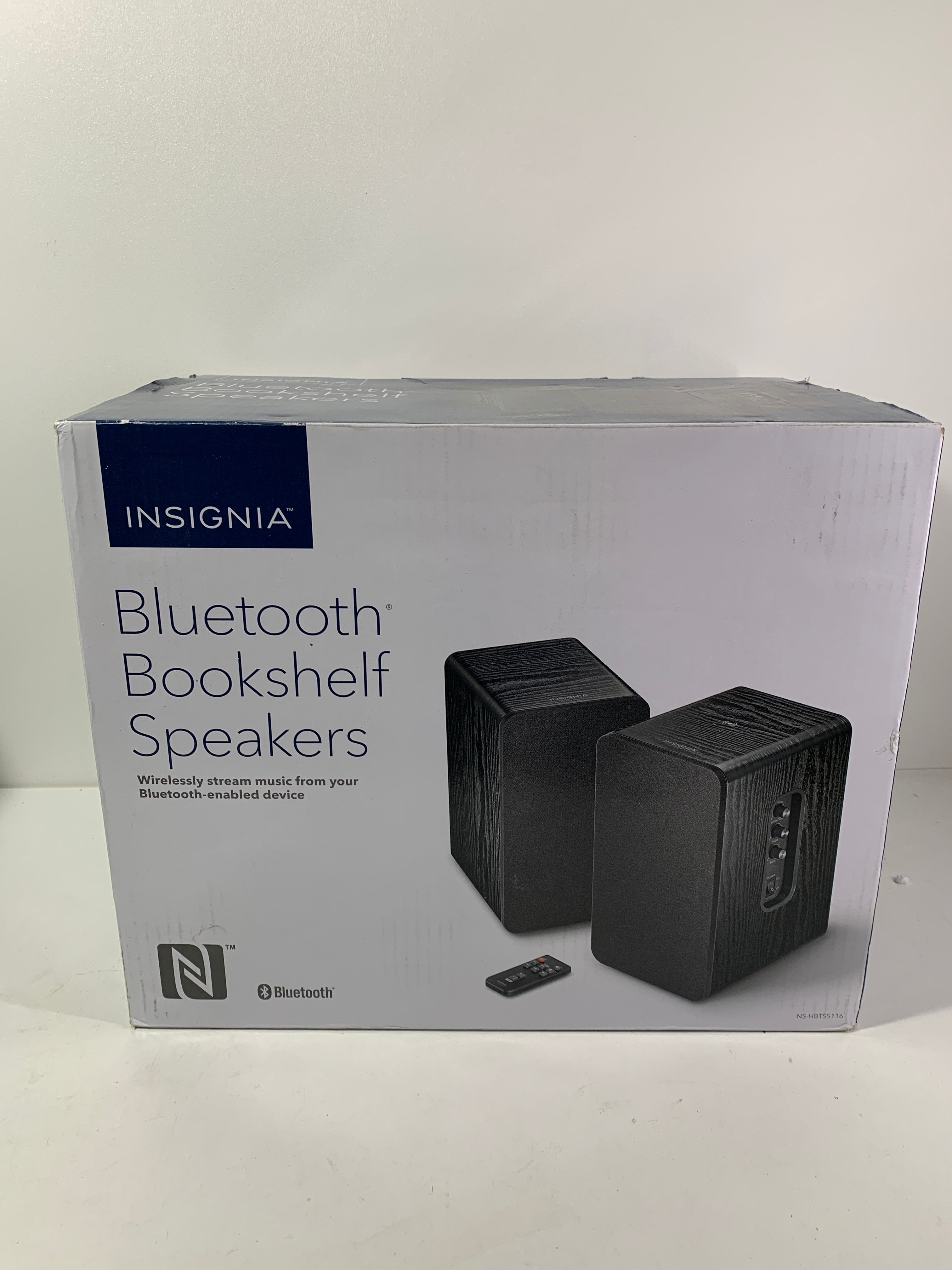 Insignia - 25w (per Speaker 50w Total) Bluetooth Bookshelf Speakers - Black - *TV & Home Theater