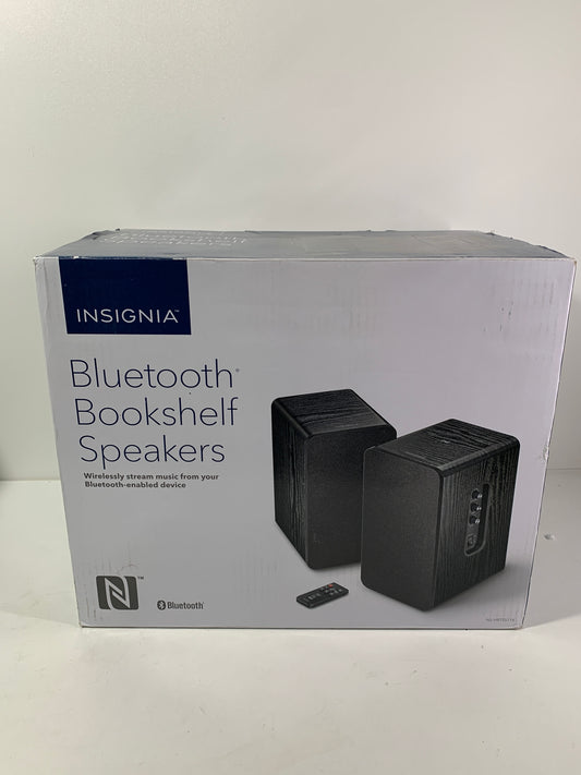 Insignia - 25w (per Speaker, 50w Total) Bluetooth Bookshelf Speakers - Black