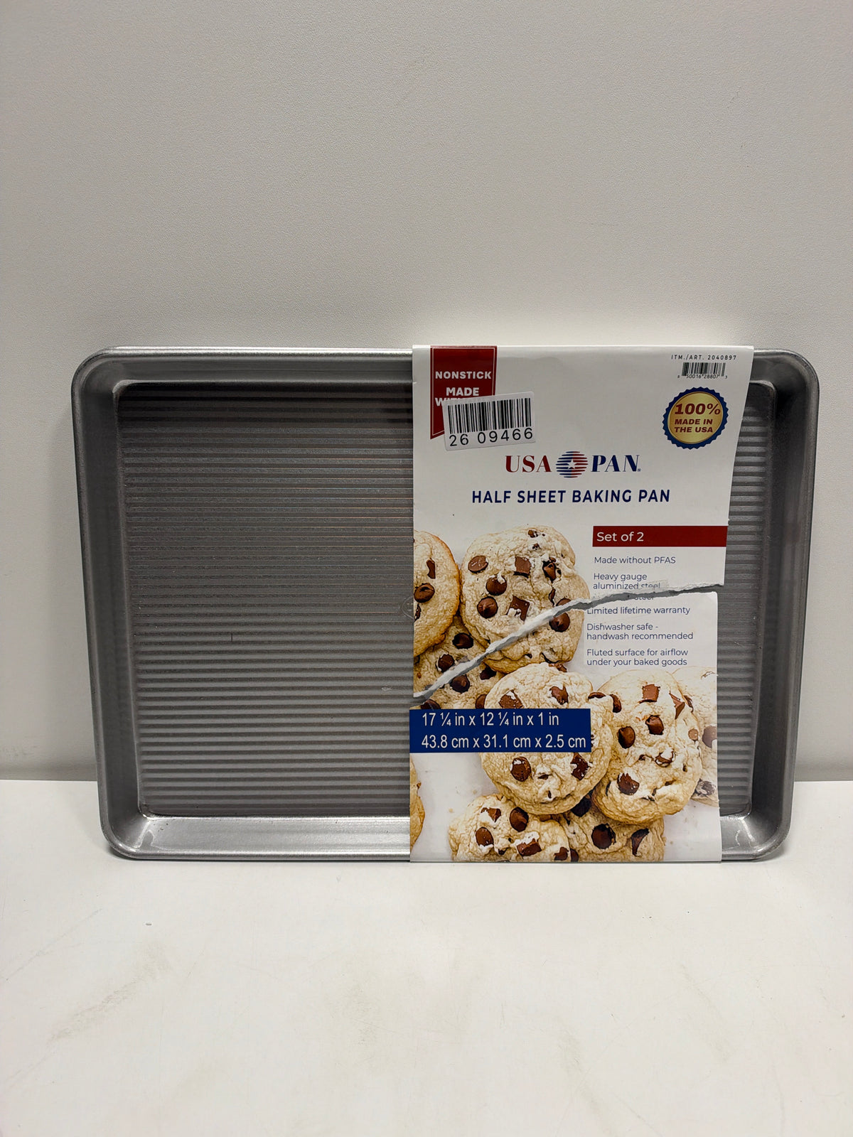 2 x USA Pans Nonstick Baking Sheet 17.25 X 12.25