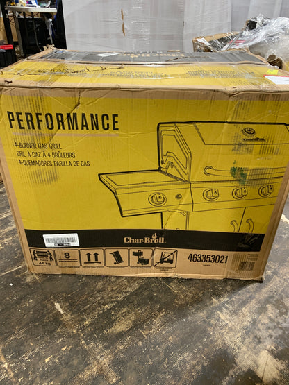 Charbroil - Performance Series 4-Burner Gas Grill w/ Side Burner - Stainless Steel