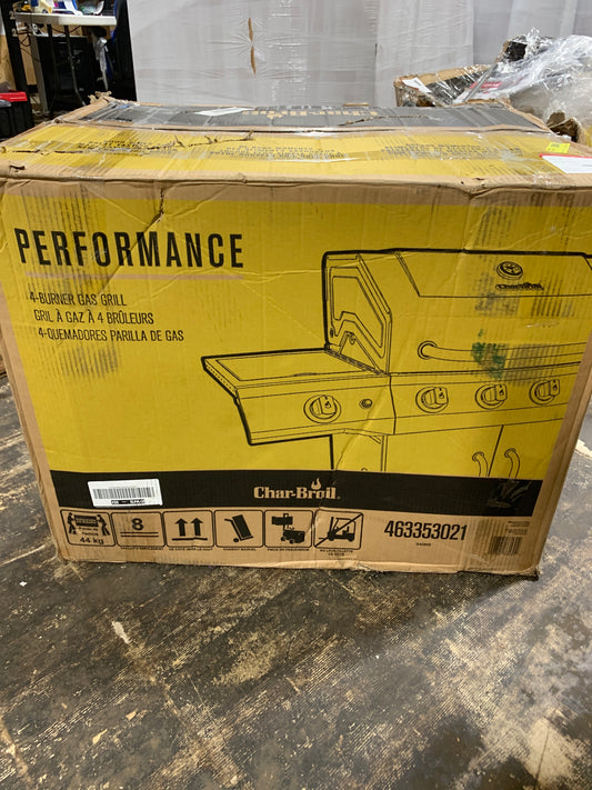 Charbroil - Performance Series 4-Burner Gas Grill w/ Side Burner - Stainless Steel