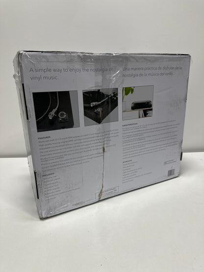 Insignia - Bluetooth Stereo Turntable - Black