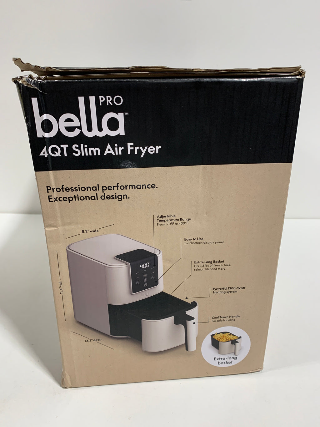 Bella PRO - 4-qt. Touchscreen Slim Air Fryer - Oatmilk - *Kitchen Appliances