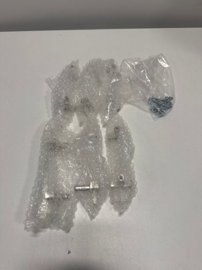 6 x Sietto Adjustable 5.5" Clear Glass Bar Polished Nickel Base P-1900-5.5-PN Cabinet Pull