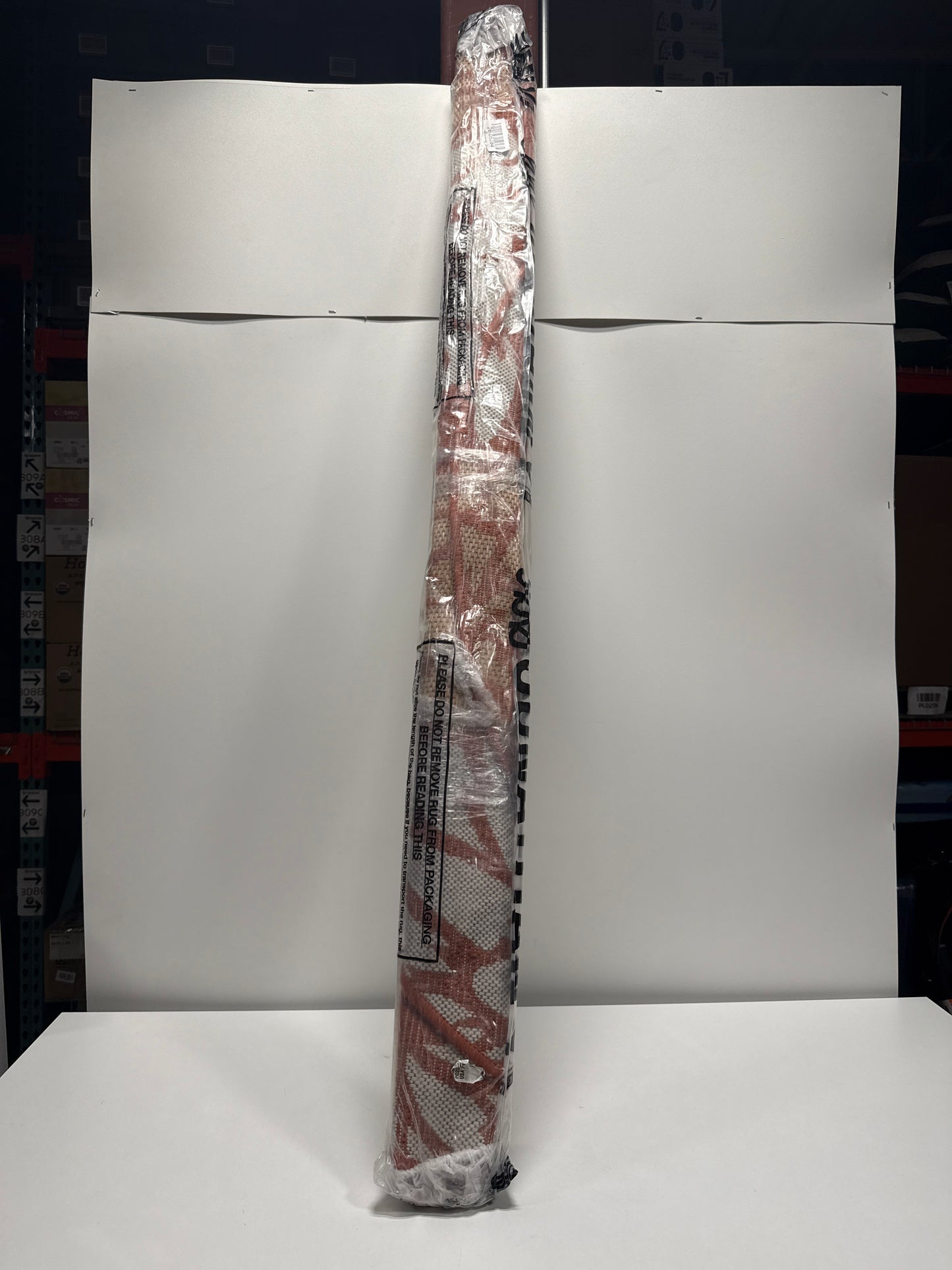 JONATHAN Y SANTA MONICA 5 Round Area Rug Zinnia Floral Textured Weave - Orange/Cream SMB110E-5R