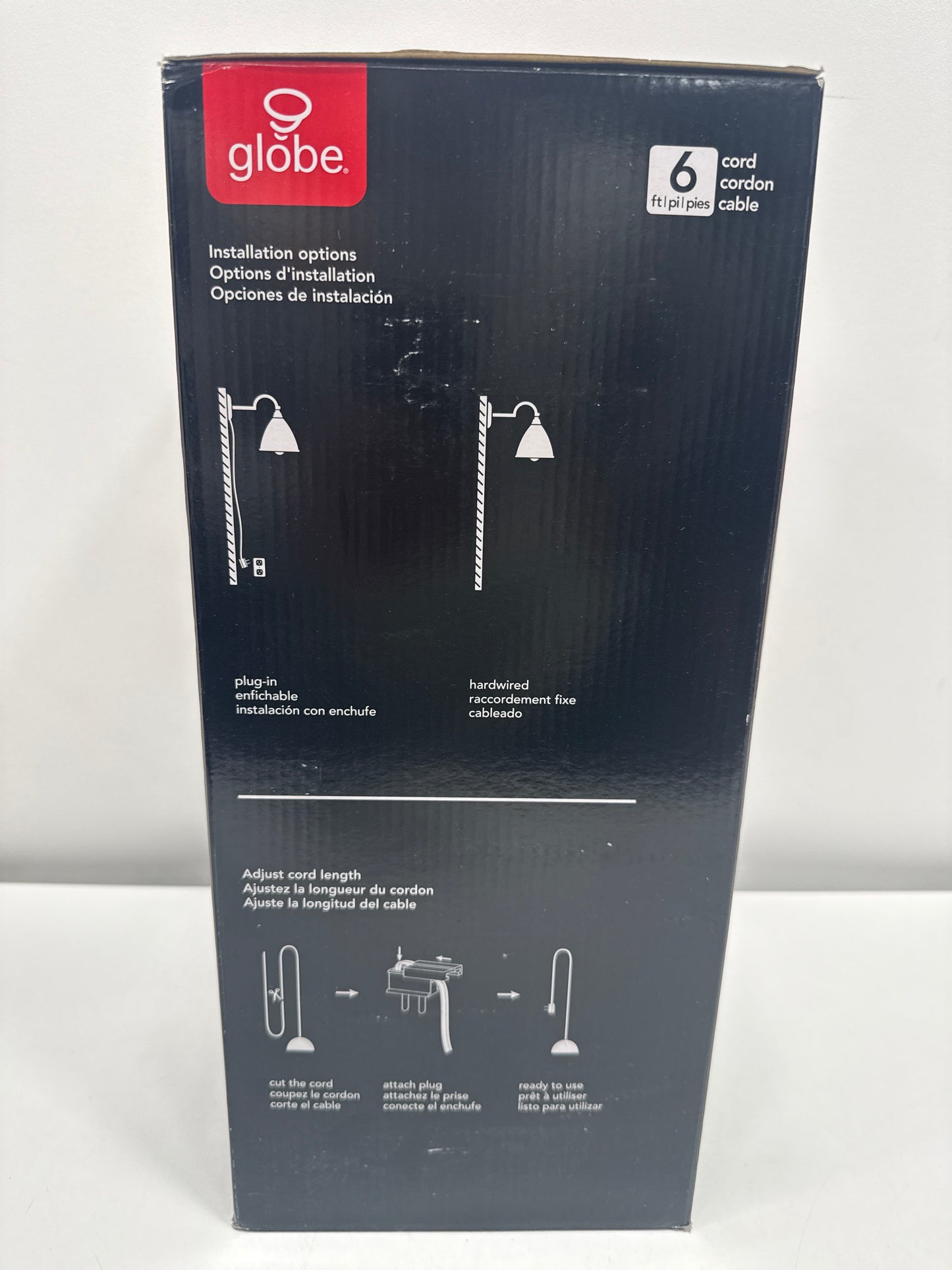 Globe Electric 22 1-Light Matte Black Plug-in or Hardwire Indoor Swing Arm Wall Sconce - *Lighting & Electrical