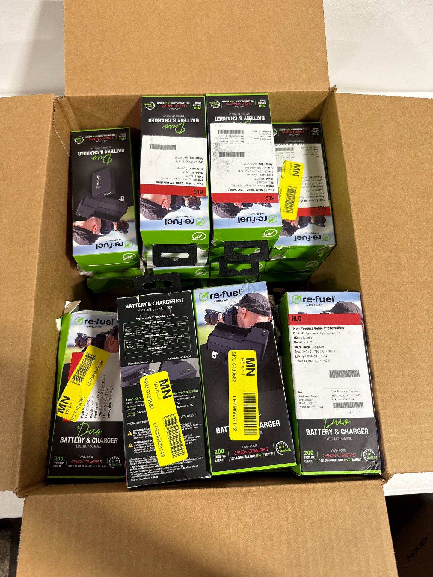 Lot of 29 - Digipower - Digital Camera Battery & Charger Kit, Replacement for Canon LP-E17