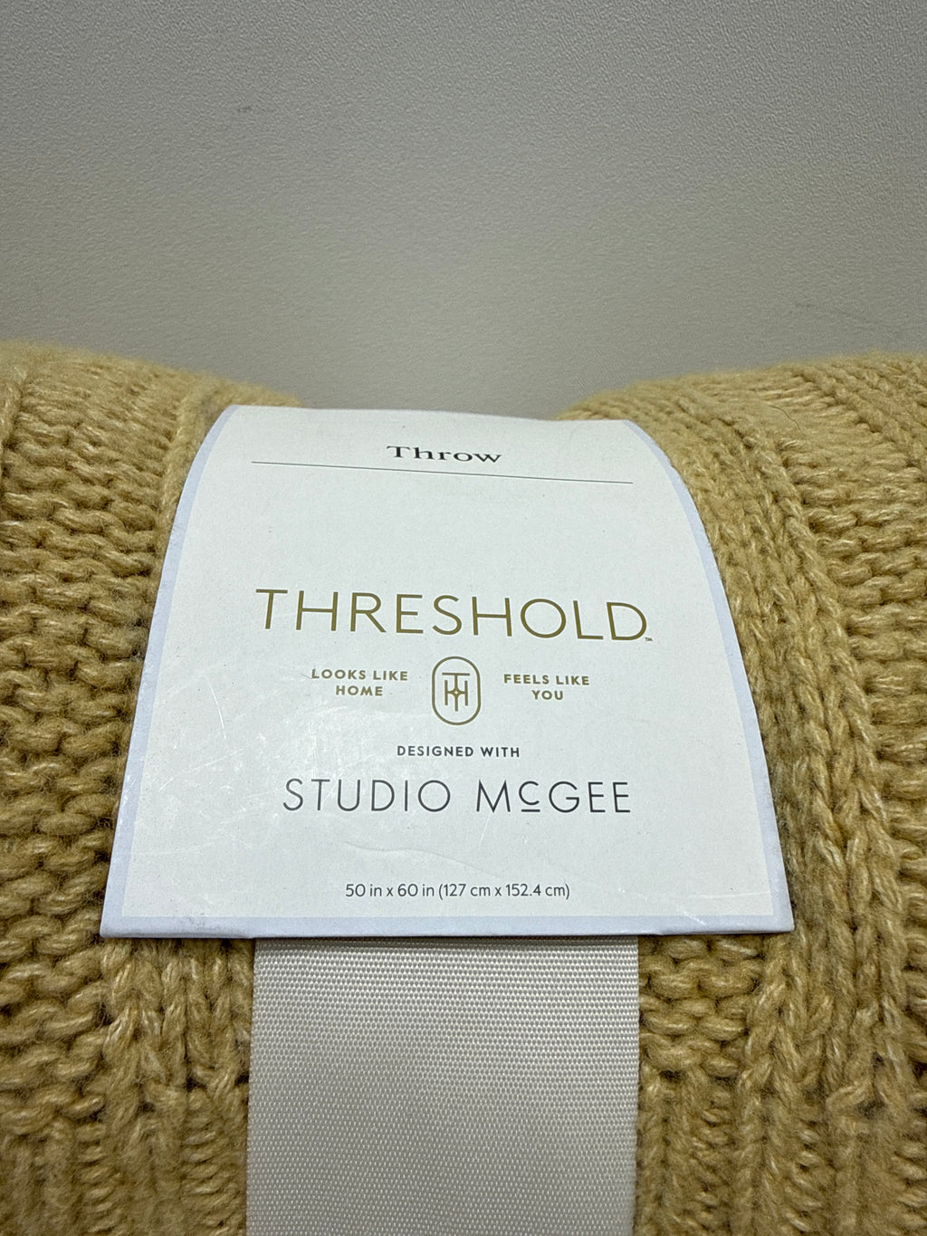 Tan Cable Rib Throw - 50 X 60’’ - Threshold Designed with Studio McGee - *Bedding