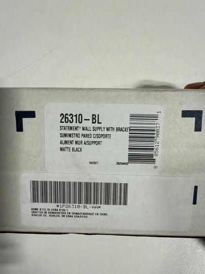 See Desc Statement Wall-Mount Handshower Holder with Supply Elbow and Check Valve in Matte Black