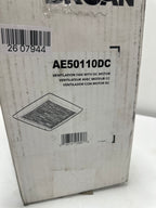 Broan AE50110DC 50-110 CFM 0.9 Sone HVI Certified Energy Star Rated Bath Fan with Brushless DC Motor White Ventilation Exhaust Fans Bath Fans