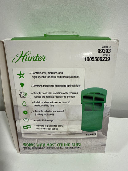 Hunter Universal Damp Rated Ceiling Fan Wall Remote Control White