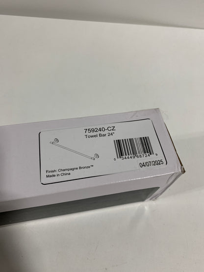 Trinsic 24 in. Towel Bar in Champagne Bronze