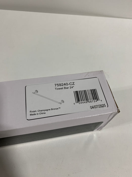 Trinsic 24 in. Towel Bar in Champagne Bronze