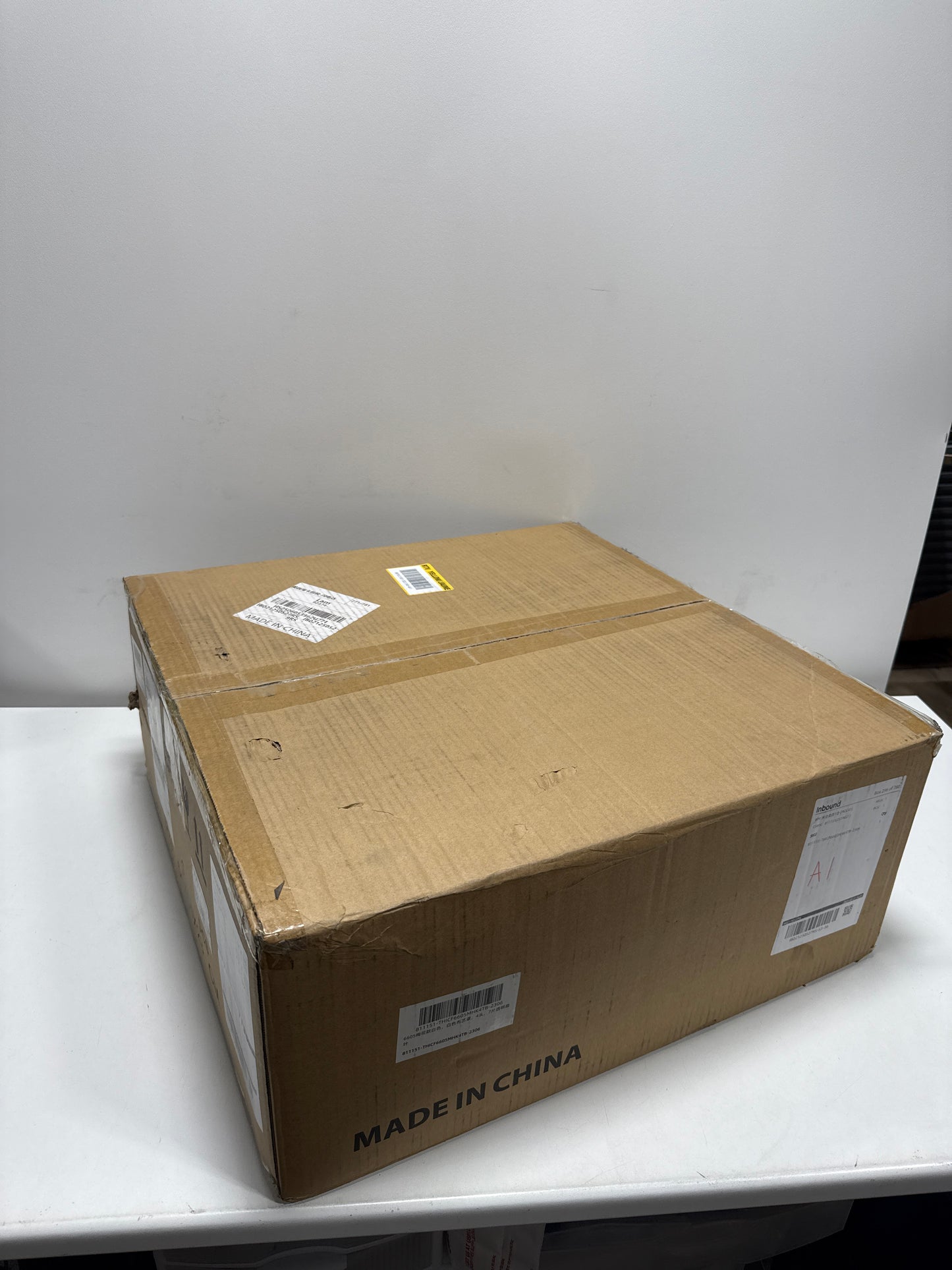 TOZING 20 in. 4-Light Low Profile Modern Indoor Caged Enclosed White Flush Mount Ceiling Fan with Light kit and Remote Bedroom