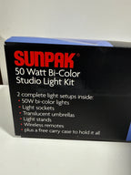 See Desc Sunpak - Bi-Color Studio Light Kit - Black - *Cameras Camcorders & Drones