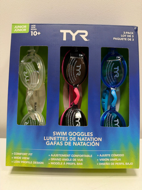 TYR Adult Swim Goggle 3-pack