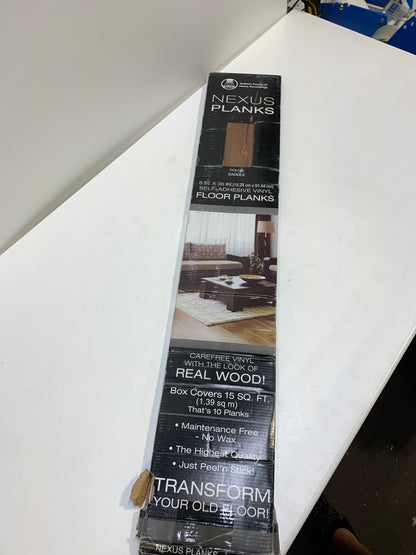 Achim Nexus 6"x36" 1.2mm Peel & Stick Vinyl Floor Planks 10 Planks/15 Sq. ft. Saddle