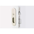 Emtek Narrow Oval 7-1/4 Inch Tall Privacy Mortise Pocket Door Lock for 1-3/8" Thick Doors Model: 2165US15138
