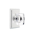 Emtek Dummy, Rectangular Rosette, Windsor Crystal Knob, US26 SKU: 8521WSUS26