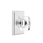 Emtek Dummy, Rectangular Rosette, Windsor Crystal Knob, US26 SKU: 8521WSUS26