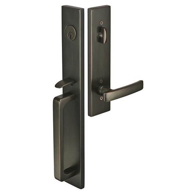 Damage Emtek Sgl Cyl, Lausanne Tub Ent, Helios Lever, RH, US19