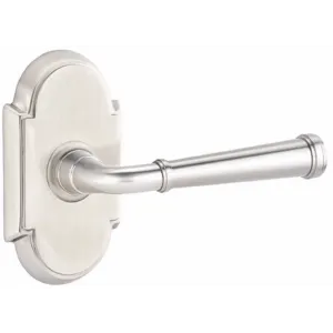 Pair Emtek Merrimack Brass Lever Handle with #8 Rosette 8058MEUS15