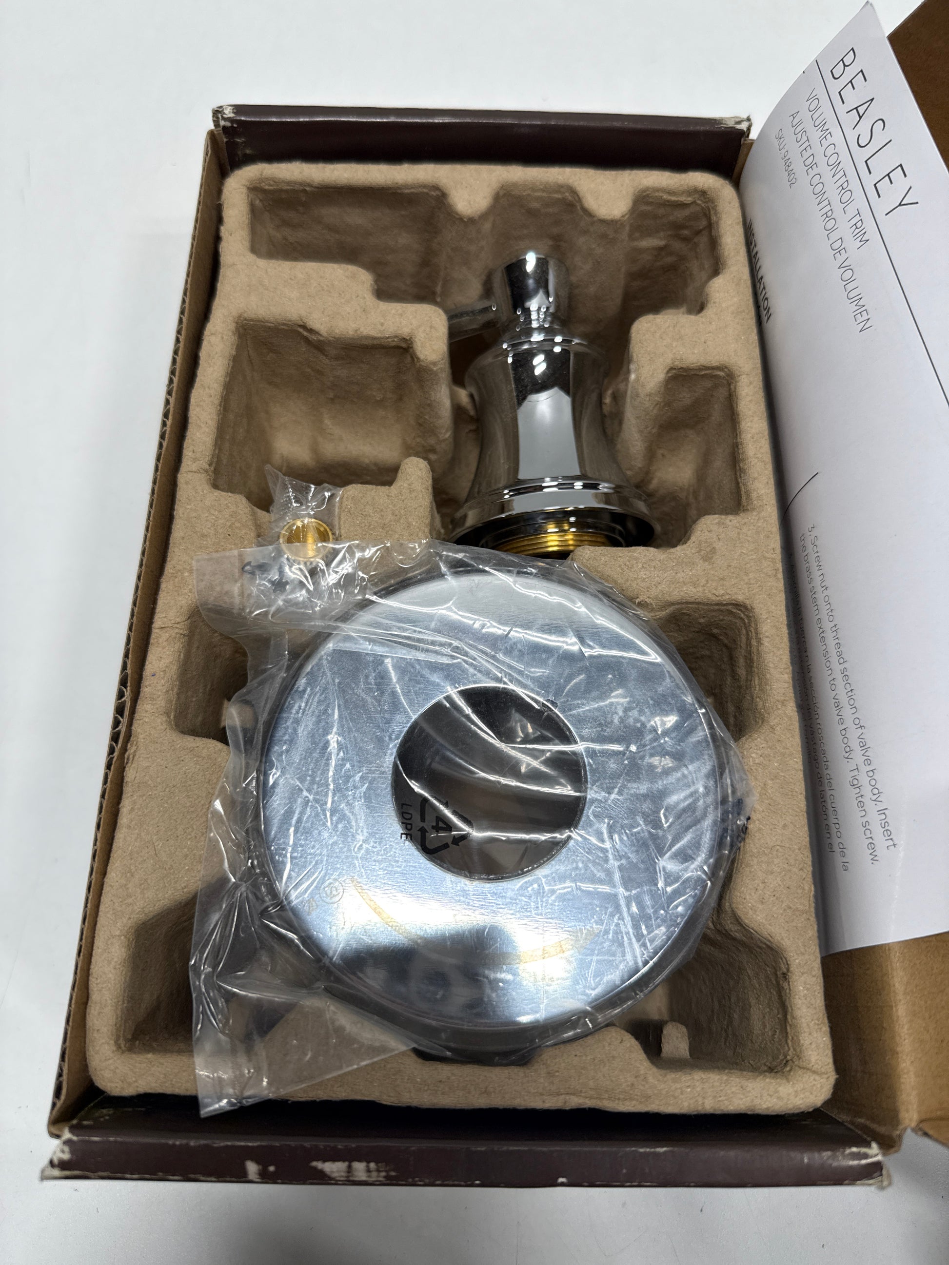 Signature Hardware 948777-LV Beasley Volume Control Trim Only - Less Rough-in Valve Chrome - *Plumbing
