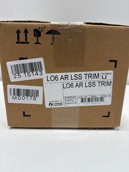 Juno Lighting LO6AR LSS Trim LED Commercial Downlight Trim Semi-Specular Finish, Clear, 6-Inch