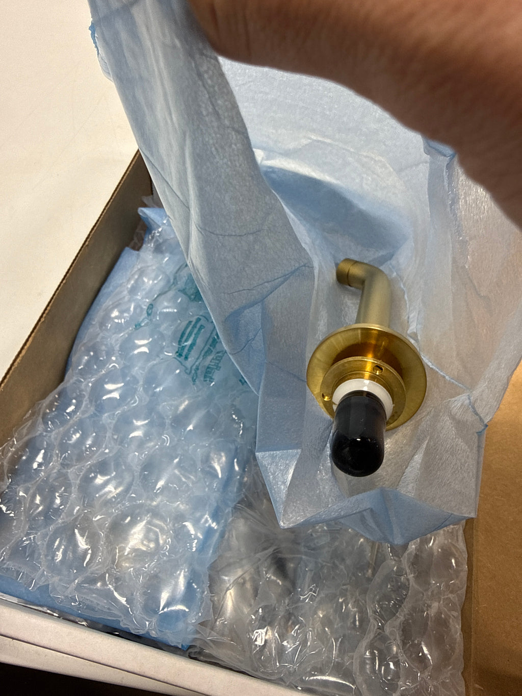 Kohler K-T14413-4 Purist 1.2 GPM Wall Mounted Widespread Bathroom Faucet Vibrant Brushed Moderne Brass