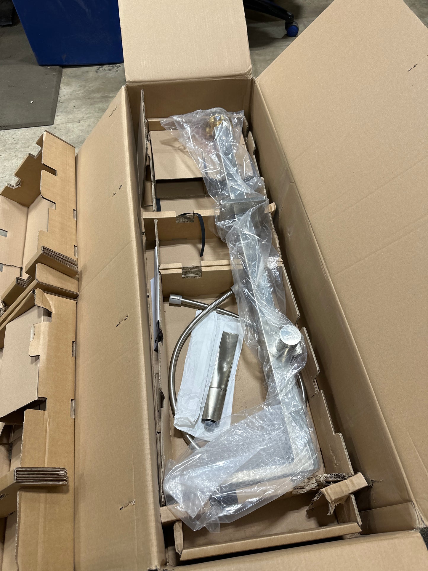 hansgrohe Tecturis E 1-Handle Freestanding Bathtub Faucet with Handshower 1.75 GPM Flow Rate in Brushed Nickel 73445821