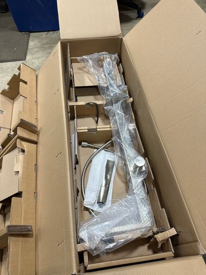 hansgrohe Tecturis E 1-Handle Freestanding Bathtub Faucet with Handshower 1.75 GPM Flow Rate in Brushed Nickel 73445821