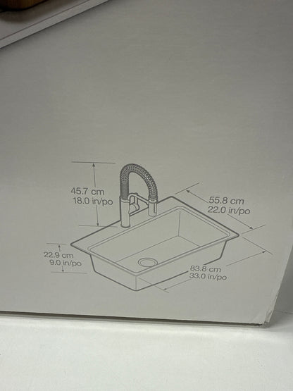 Scratch Kohler PROVO Stainless Steel Kitchen Sink Kit Faucet Combo RC35963