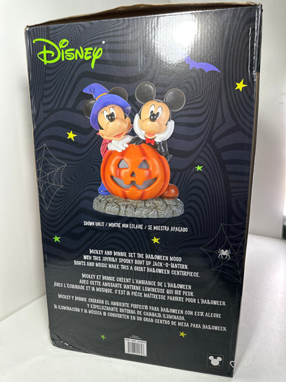 Disney Halloween Mickey and Minnie Pumpkin Greeter