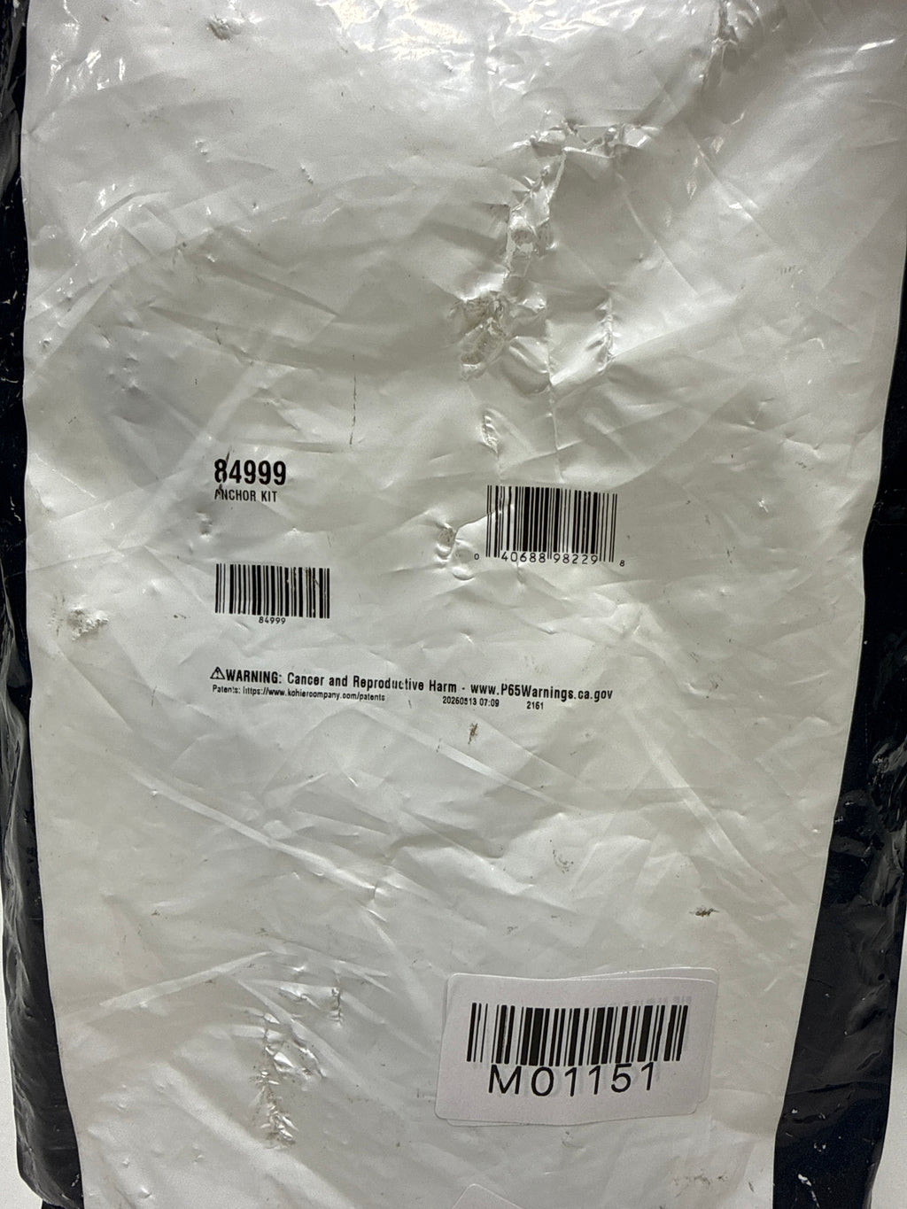 Kohler K-84999 Toilet Seat Anchor Kit