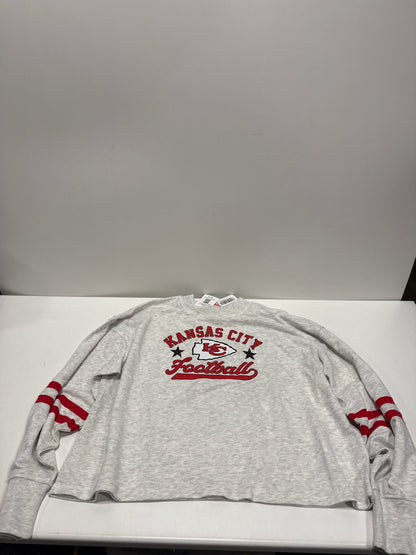 NFL Kansas City Chiefs Women's Oatmeal Heather Crew Neck - XXL