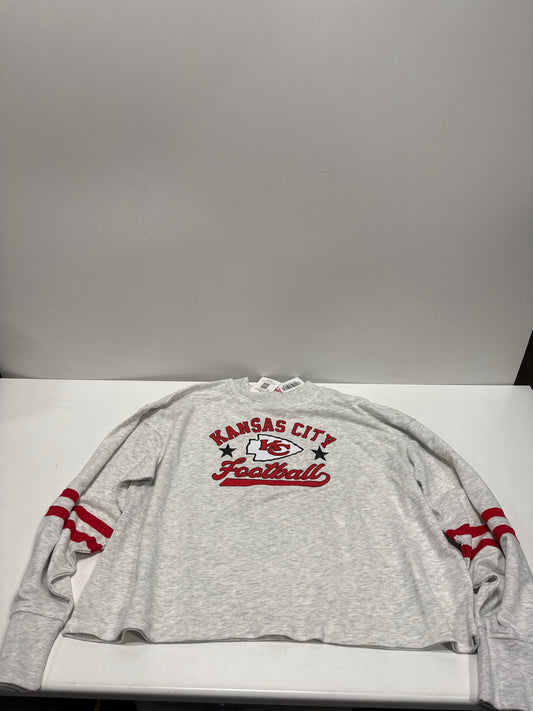 NFL Kansas City Chiefs Women's Oatmeal Heather Crew Neck - XXL