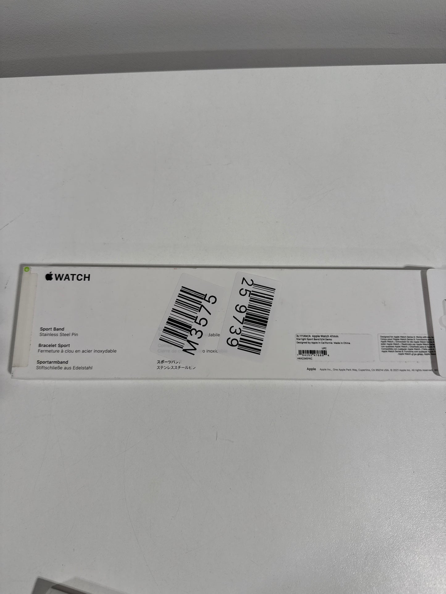 Apple 41mm Sport Band for Apple Watch 38/40/41mm - Starlight S/m Only 3L111am/a - All