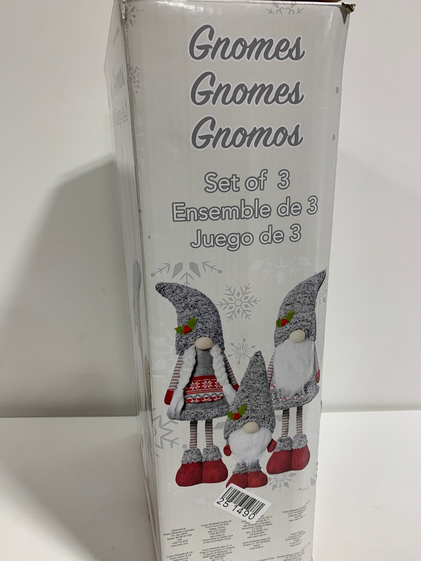 Kirkland Table Top Decorative Holiday Gnomes Family Set of 3