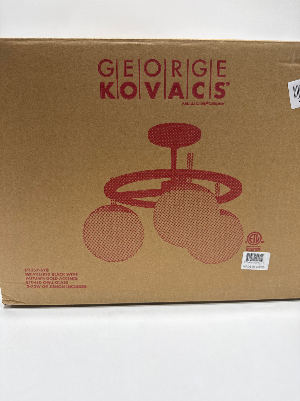 Kovacs Alluria 18 Inch 3 Light Semi Flush Mount Alluria - P1357-618 - Modern Contemporary