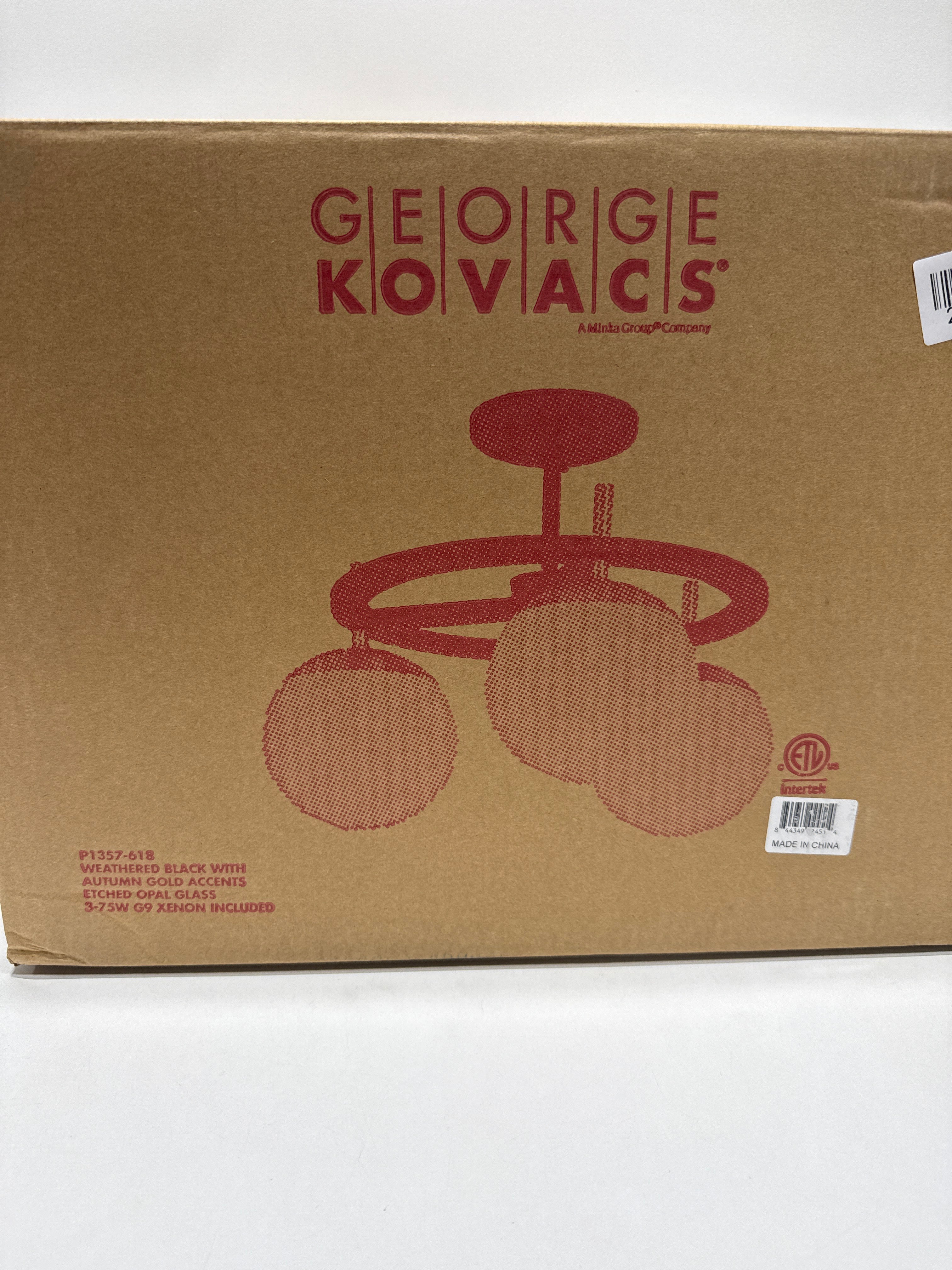 Kovacs Alluria 18 Inch 3 Light Semi Flush Mount Alluria - P1357-618 - Modern Contemporary