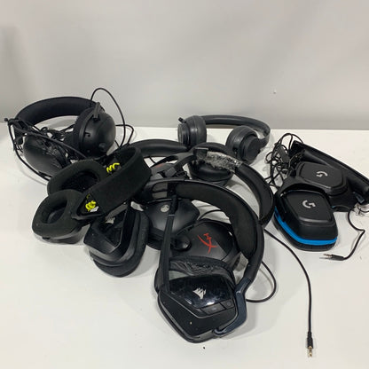 For Parts 7 Gaming Headset Lot Razer, Logitech, Steelseries, Alienwear and more